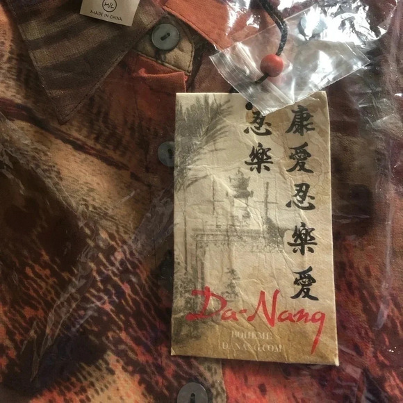 Da-Nang Flowy Blouse 100% Silk Size M/L - Picture 8 of 8